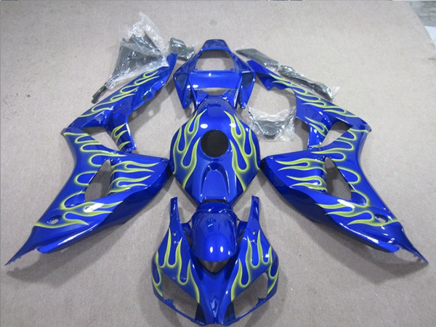 Bleu Vert Flamme Carénage CBR 1000 RR 2006-2007 Bleu Vert Flamme Carénage CBR 1000 RR 2006-2007