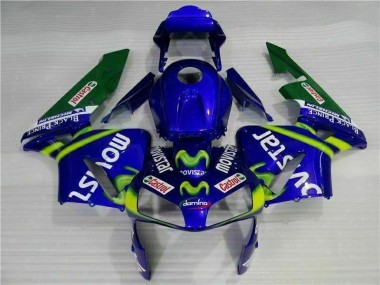 Bleu Vert Movistar Castrol Carénage CBR 600 RR 2003-2004