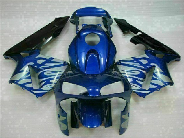 Bleu avec Argent Flamme Carénage CBR 600 RR 2003-2004 Bleu avec Argent Flamme Carénage CBR 600 RR 2003-2004