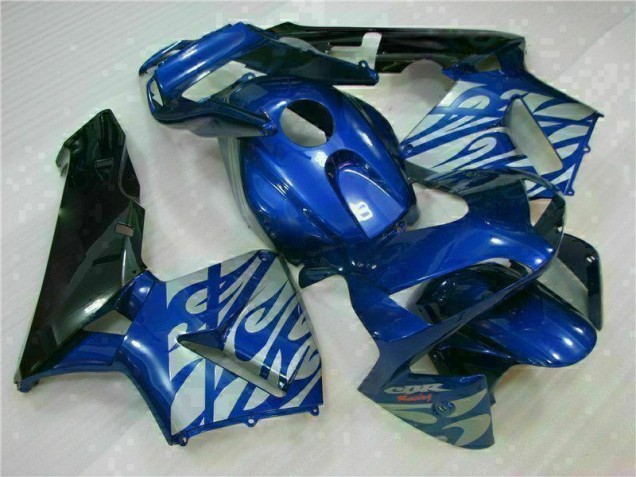 Bleu avec Argent Flamme Carénage CBR 600 RR 2003-2004 Bleu avec Argent Flamme Carénage CBR 600 RR 2003-2004
