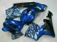 Bleu avec Argent Flamme Carénage CBR 600 RR 2003-2004 Bleu avec Argent Flamme Carénage CBR 600 RR 2003-2004