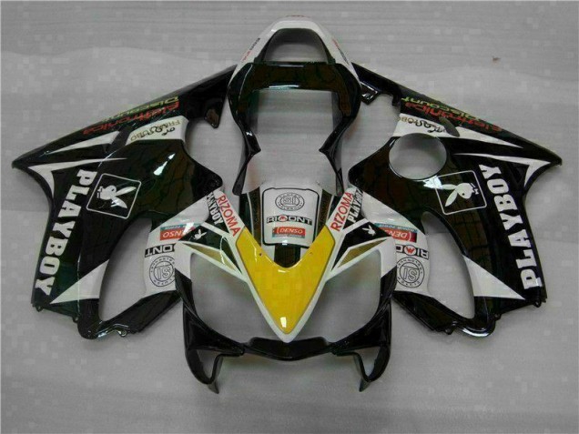 Jaune Argent Noir Playboy Carénage CBR 600 F4i 2001-2003 Jaune Argent Noir Playboy Carénage CBR 600 F4i 2001-2003