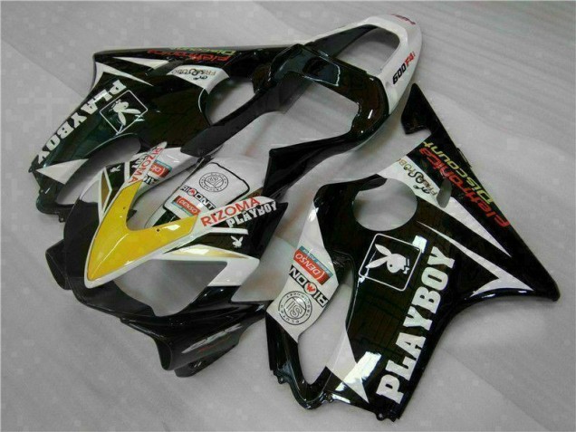 Jaune Argent Noir Playboy Carénage CBR 600 F4i 2001-2003 Jaune Argent Noir Playboy Carénage CBR 600 F4i 2001-2003