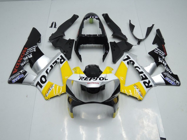Jaune Argent Noir Repsol Carénage CBR 900 RR 929 2000-2001 Jaune Argent Noir Repsol Carénage CBR 900 RR 929 2000-2001