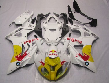 Jaune Blanc Red Bull Carénage S1000RR 2009-2014