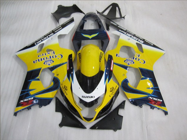 Jaune Bleu Corona Extra Carénage GSXR 600 K4 2004-2005 Jaune Bleu Corona Extra Carénage GSXR 600 K4 2004-2005