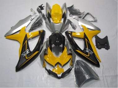 Jaune Noir Carénage GSXR 1000 K7 2007-2008