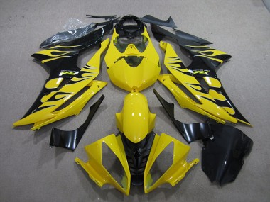 Jaune Noir Flamme Carénage R6 2008-2016