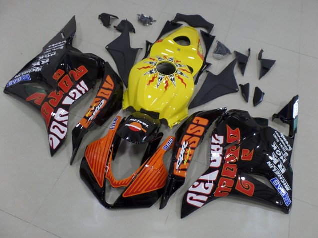 Jaune Rossi Courses Carénage CBR 600 RR 2009-2012 Jaune Rossi Courses Carénage CBR 600 RR 2009-2012