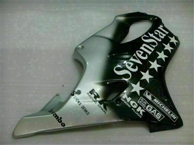 Noir Argent SevenStarss Carénage CBR 600 F4i 2001-2003 Noir Argent SevenStarss Carénage CBR 600 F4i 2001-2003