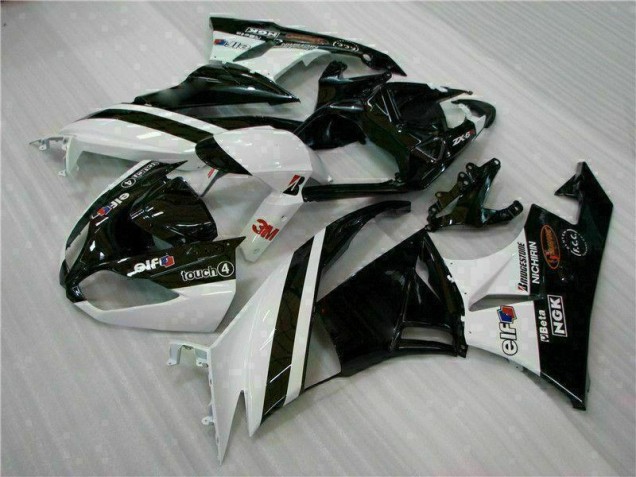 Noir Blanc 3M Touch4 Carénage ZX6R 2009-2012 Noir Blanc 3M Touch4 Carénage ZX6R 2009-2012