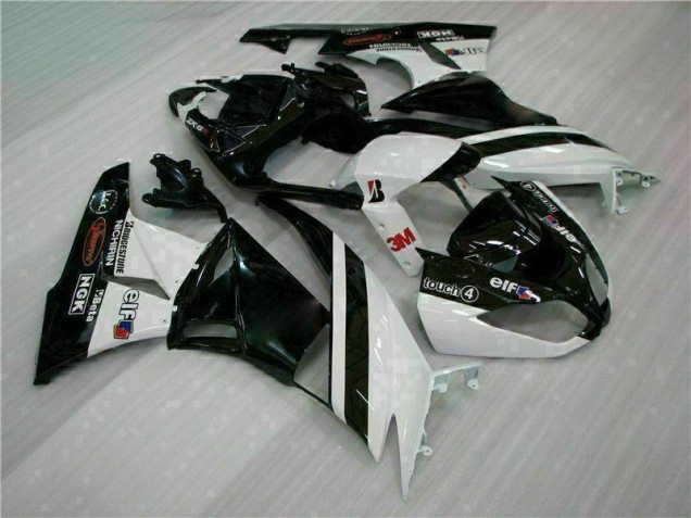 Noir Blanc 3M Touch4 Carénage ZX6R 2009-2012 Noir Blanc 3M Touch4 Carénage ZX6R 2009-2012
