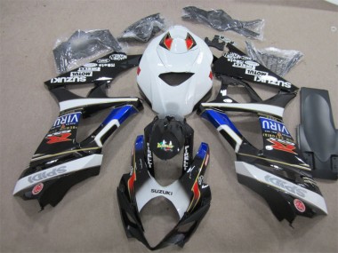 Noir Blanc Bleu Carénage GSXR 1000 K7 2007-2008
