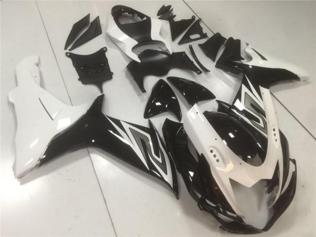 Noir Blanc Carénages GSXR 600 / 750 K11 2011-2024 Noir Blanc Carénages GSXR 600 / 750 K11 2011-2024