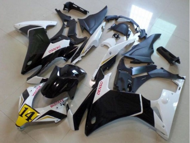 Noir Blanc Denso Rizoma 14 Carénage CBR 500 RR 2013-2015 Noir Blanc Denso Rizoma 14 Carénage CBR 500 RR 2013-2015