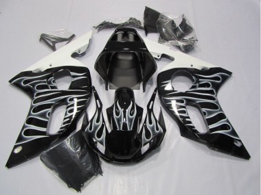 Noir Blanc Flamme Carénage R6 1998-2002