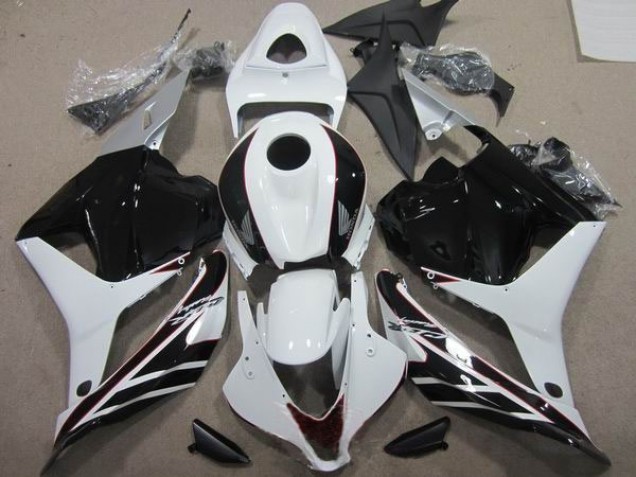 Noir Blanc Kit Carénages Complet CBR 600 RR 2009-2012 Noir Blanc Kit Carénages Complet CBR 600 RR 2009-2012