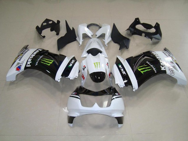 Noir Blanc Monster Carénage ZX 250R 2008-2012 Noir Blanc Monster Carénage ZX 250R 2008-2012