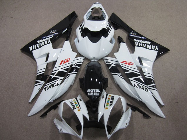 Noir Blanc Motul Carénage R6 2006-2007 Noir Blanc Motul Carénage R6 2006-2007