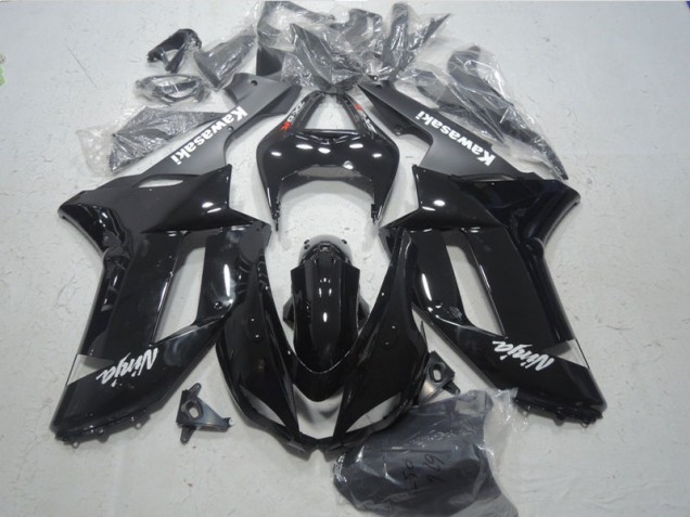 Noir Blanc Ninja Carénage ZX6R 2007-2008 Noir Blanc Ninja Carénage ZX6R 2007-2008