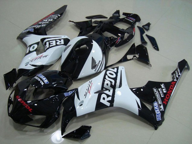 Noir Blanc Repsol Carénage CBR 1000 RR 2006-2007 Noir Blanc Repsol Carénage CBR 1000 RR 2006-2007