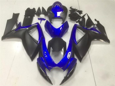 Noir Bleu Carénages GSXR 600 / 750 K6 2006-2007