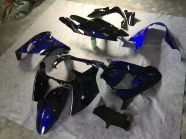 Noir Brillant Bleu Flamme Carénage ZX9R 2000-2001