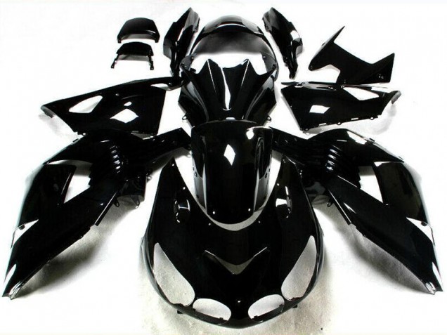 Noir Brillant Carénage ZX14R ZZR 1400 2006-2011 Noir Brillant Carénage ZX14R ZZR 1400 2006-2011