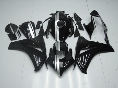 Noir Brillant avec Argent Bande Carénage CBR 1000 RR 2008-2011