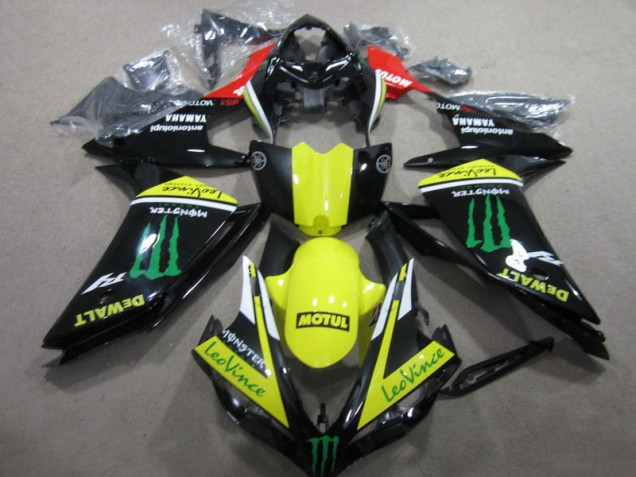 Noir Jaune Motul Leovince Carénage R1 2007-2008