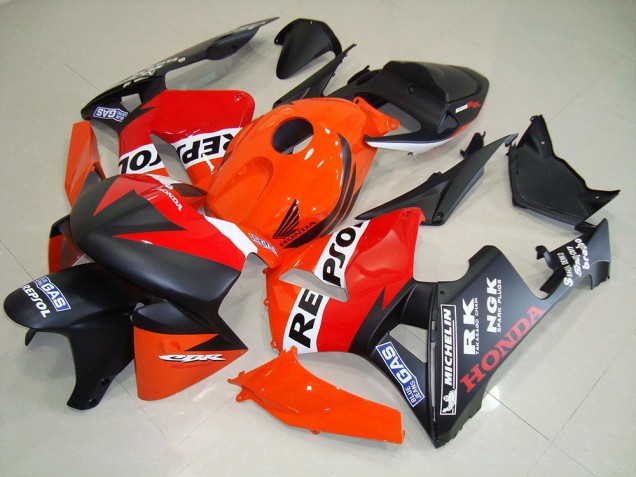 Noir Mat Repsol Courses Carénage CBR 600 RR 2005-2006 Noir Mat Repsol Courses Carénage CBR 600 RR 2005-2006