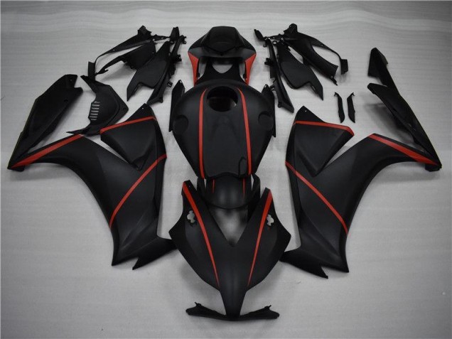 Noir Mat Rouge Carénage CBR 1000 RR 2012-2016 Noir Mat Rouge Carénage CBR 1000 RR 2012-2016
