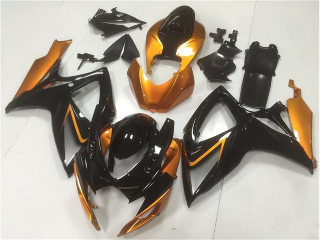 Noir Orange Carénages GSXR 600 / 750 K6 2006-2007 Noir Orange Carénages GSXR 600 / 750 K6 2006-2007