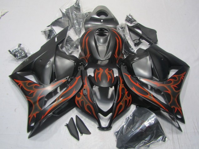 Noir Orange Flamme Carénage CBR 600 RR 2009-2012 Noir Orange Flamme Carénage CBR 600 RR 2009-2012