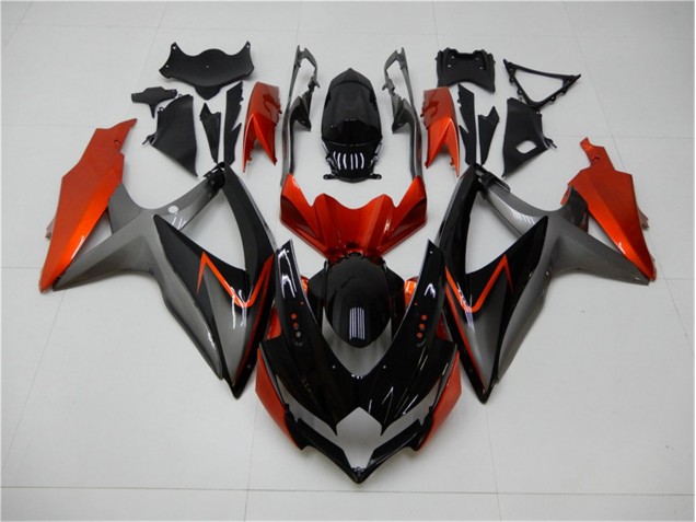 Noir Orange Gris Carénage GSXR 600 / 750 K8 2008-2010 Noir Orange Gris Carénage GSXR 600 / 750 K8 2008-2010
