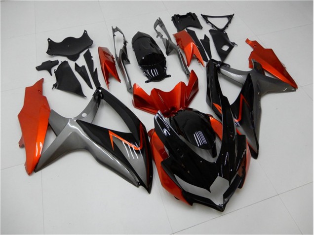Noir Orange Gris Carénage GSXR 600 / 750 K8 2008-2010 Noir Orange Gris Carénage GSXR 600 / 750 K8 2008-2010