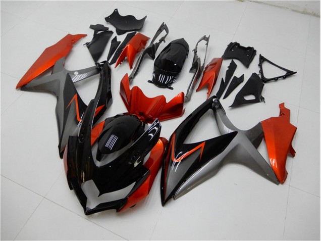 Noir Orange Gris Carénage GSXR 600 / 750 K8 2008-2010 Noir Orange Gris Carénage GSXR 600 / 750 K8 2008-2010