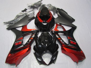 Noir Rouge Carénage GSXR 1000 K7 2007-2008
