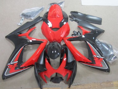 Noir Rouge Carénage GSXR 600 K6 2006-2007