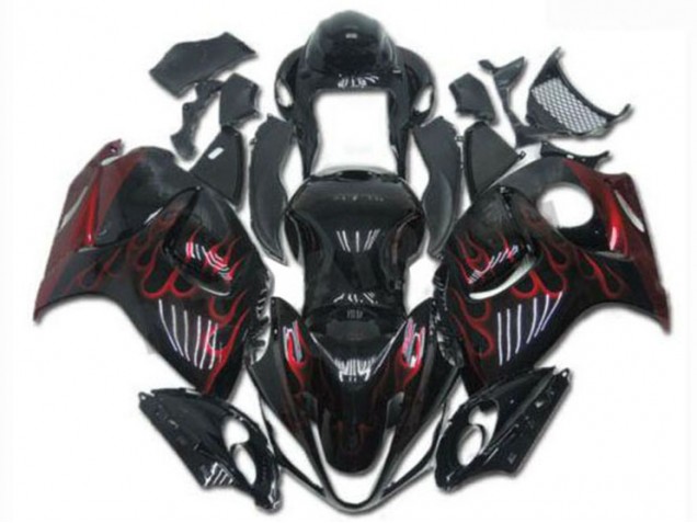 Noir Rouge Carénages & Carrosserie GSXR 1300 Hayabusa 2008-2019 Noir Rouge Carénages & Carrosserie GSXR 1300 Hayabusa 2008-2019
