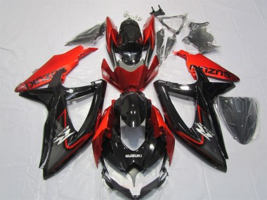 Noir Rouge Carénages GSXR 1000 K7 2007-2008