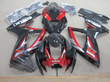 Noir Rouge Carénages GSXR 750 K6 2006-2007