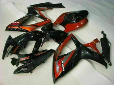 Noir Rouge Carrosserie GSXR 600 / 750 K6 2006-2007