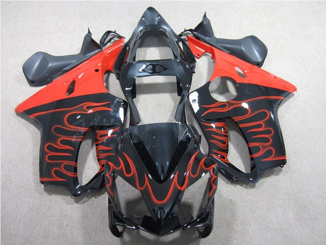 Noir Rouge Flamme Carénage CBR 600 F4i 2001-2003 Noir Rouge Flamme Carénage CBR 600 F4i 2001-2003