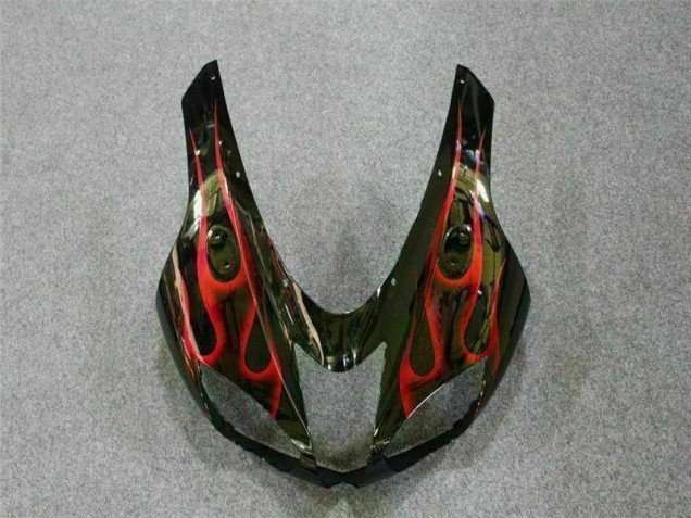 Noir Rouge Flamme Carénage ZX6R 2007-2008 Noir Rouge Flamme Carénage ZX6R 2007-2008