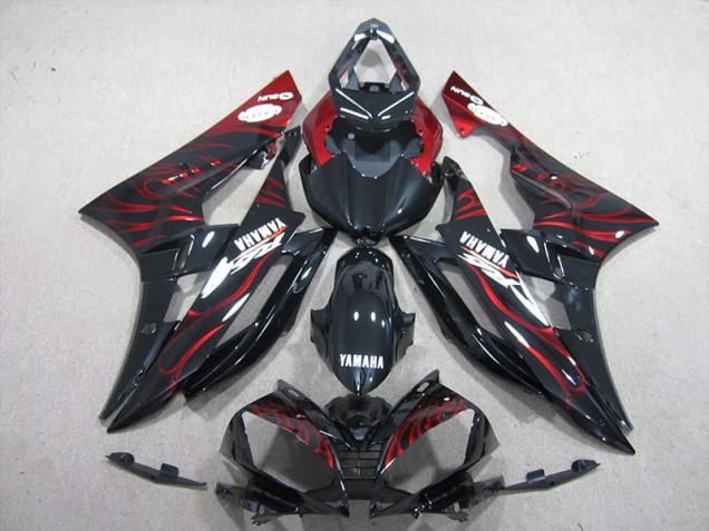 Noir Rouge Flamme Carénages R6 2006-2007 Noir Rouge Flamme Carénages R6 2006-2007