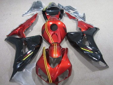 Noir Rouge Jaune Carénage CBR 1000 RR 2006-2007