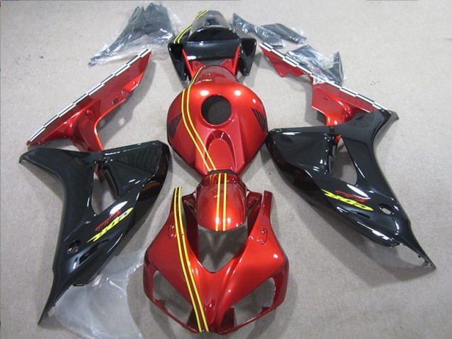 Noir Rouge Jaune Carénages CBR 1000 RR 2006-2007 Noir Rouge Jaune Carénages CBR 1000 RR 2006-2007