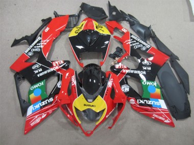 Noir Rouge Jaune Jomo Carénage GSXR 600 K6 2006-2007