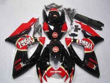 Noir Rouge Lucky Strike Motul Carénage GSXR 600 K6 2006-2007